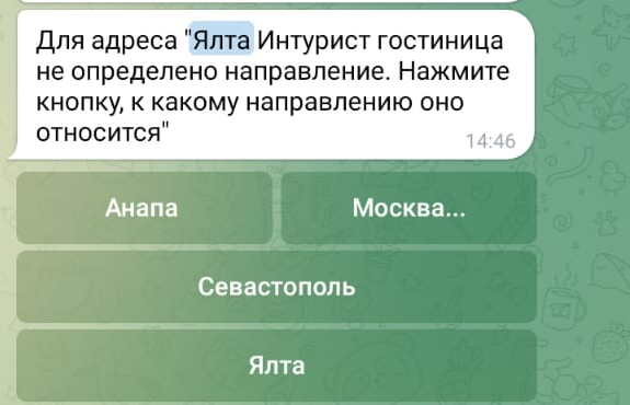 ведение справочников через телеграм